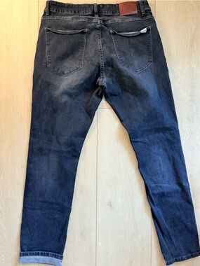 Barbell Apparel Men's Slim Straight dark Blue / Black Jeans